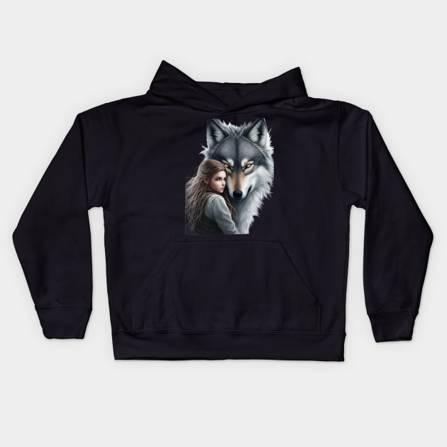 shewolfdaughter Kids Hoodie by WakaZ